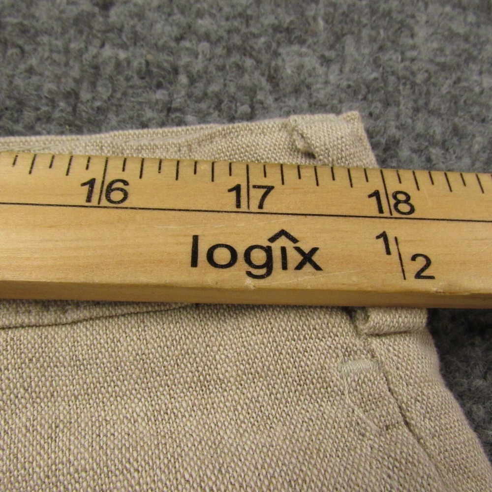 Vintage Savane Silkworks‎ Chino Shorts Mens 36 Beige Linen Blend Pleated Preppy - Picture 5 of 13
